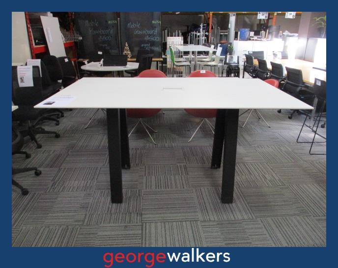 BAR LEANER – HARROWS - MEETING TABLE – 2000MM - WHITE – PR6857 - George Walkers Office Furniture Megastore
