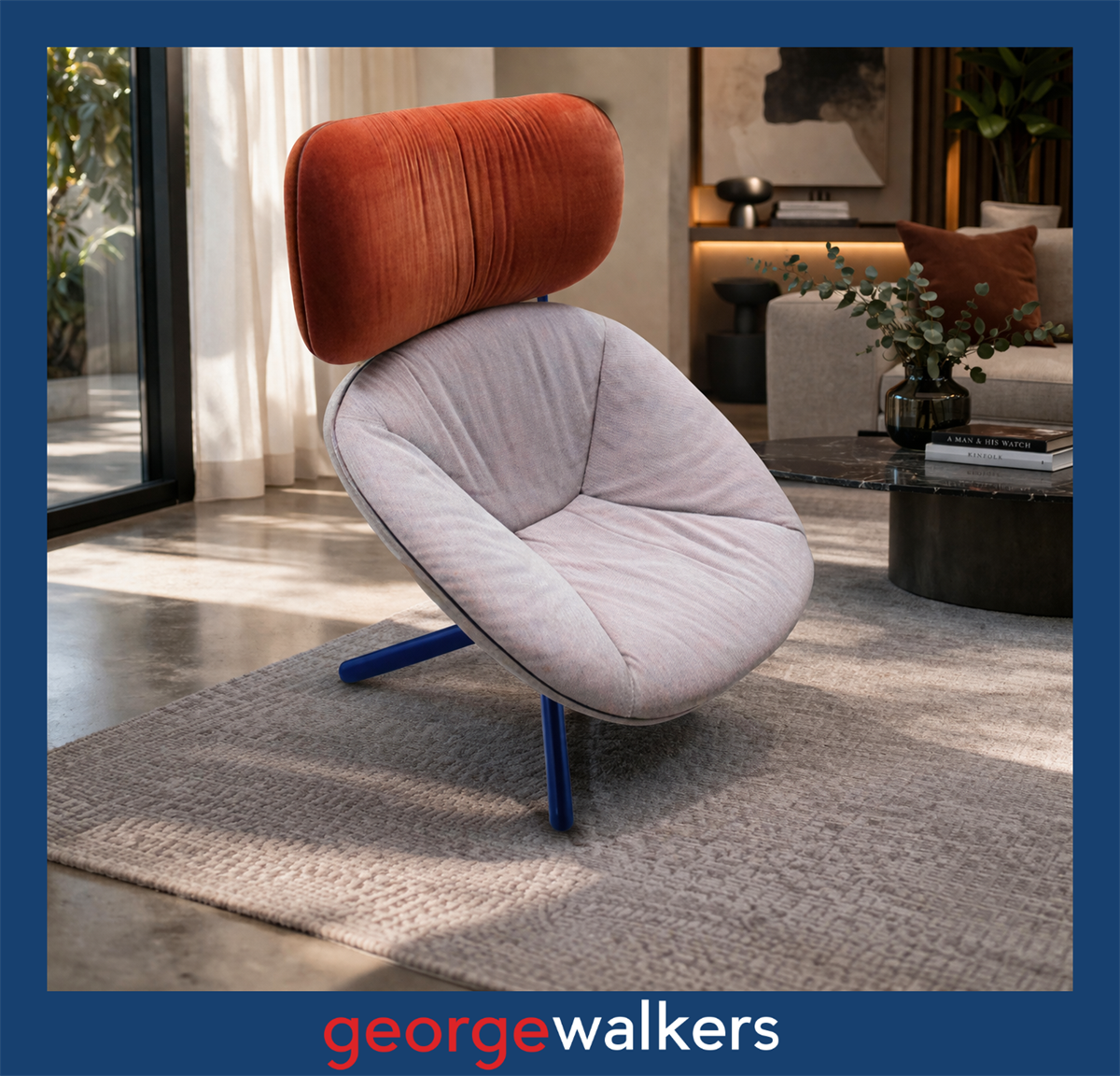 PR6642 Orange/White Sancal Tortuga Designer Chair - George Walkers Office Furniture Megastore