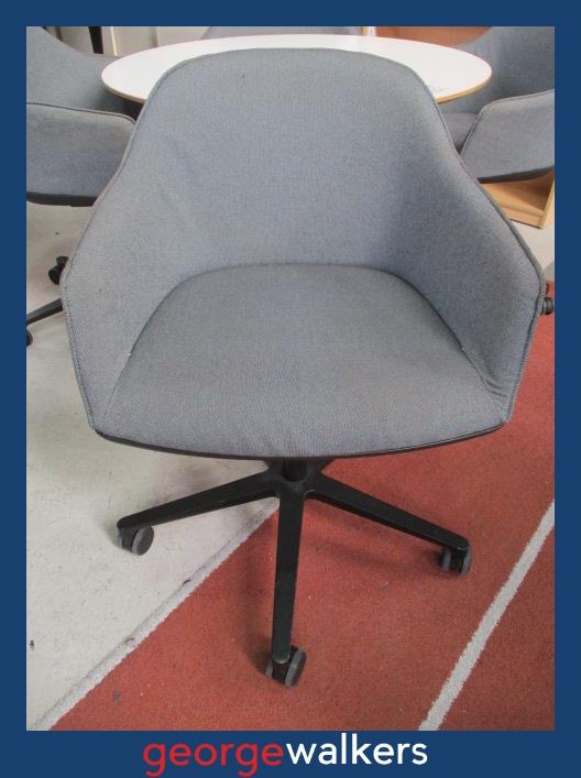 PR5800 Grey Vitra Tub Chair - George Walkers Office Furniture Megastore