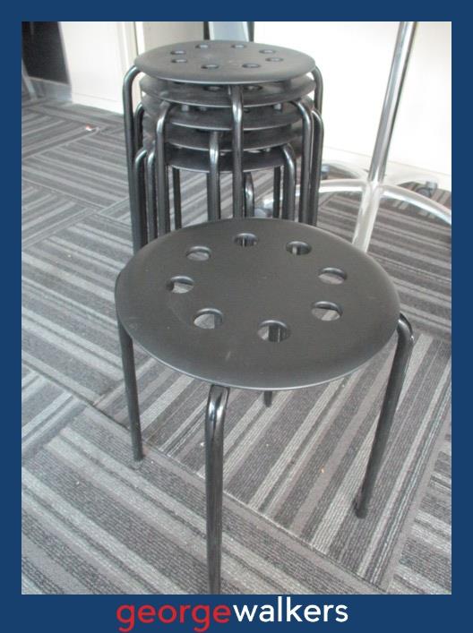 Stool – IKEA – Stackable – Black – PR7027