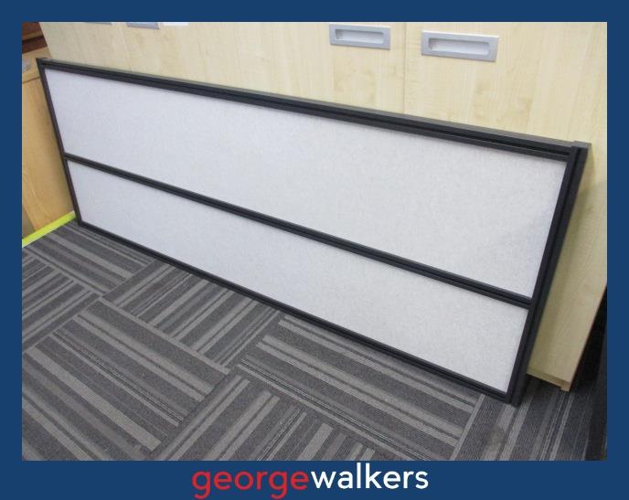 PR4043 - Grey Desk Mounted Partition - George Walkers Office Furniture Megastore