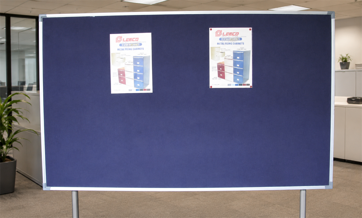 Noticeboard - Velvet - 1800 x 900mm - Blue - N80250