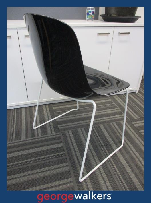 PR3276 - Black Stackable Chair - George Walkers Office Furniture Megastore