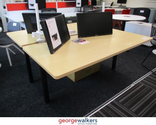 PR5766 Maple 2-Person Pod - George Walkers Office Furniture Megastore