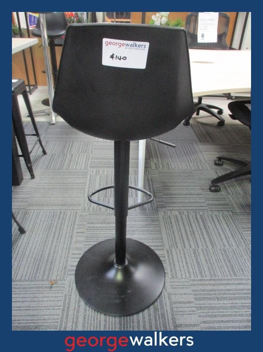 PR6644 Black Modern Barstool (Gas Lift) - George Walkers Office Furniture Megastore