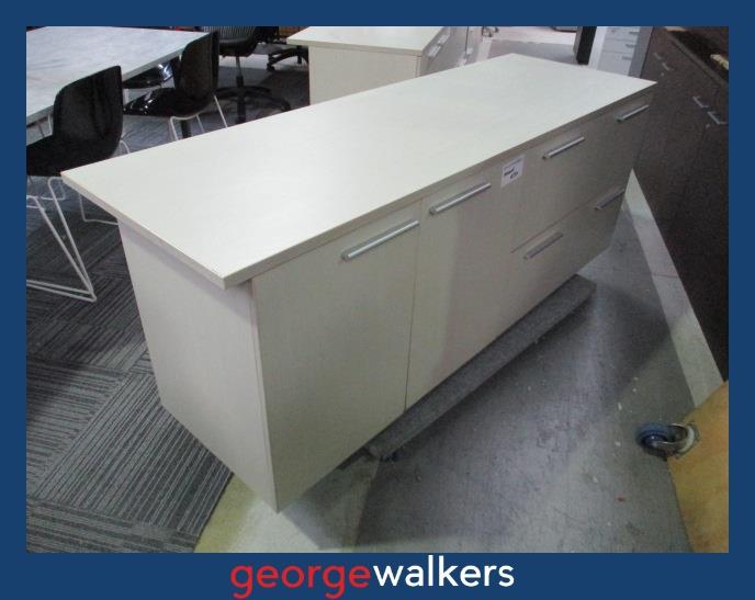 PR6605 Silver Strata Melteca Custom Credenza Storage