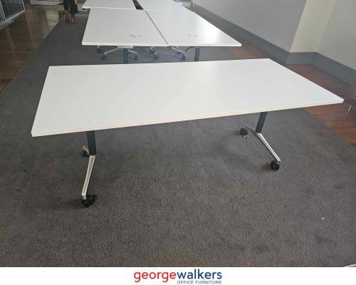 PR5100 - White Flip Table - George Walkers Office Furniture Megastore