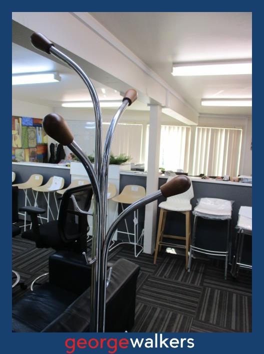 PR2021 - Chrome Coat Rack - George Walkers Office Furniture Megastore