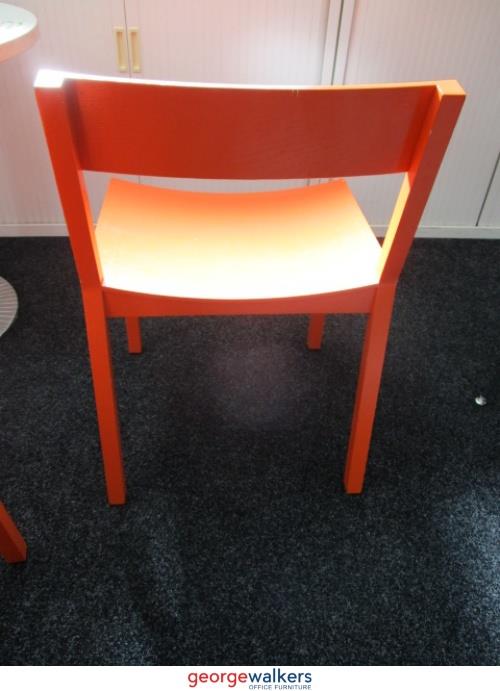PR5787 Orange Wood Timber Chair - George Walkers Office Furniture Megastore