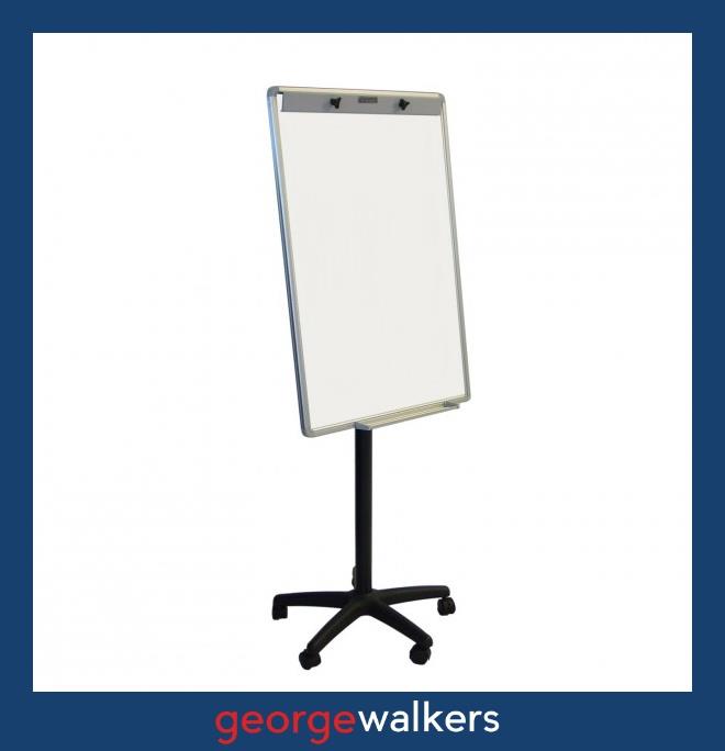 PR6009 White Flip Chart Presenter - George Walkers Office Furniture Megastore
