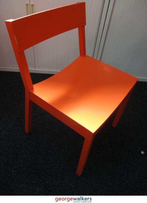 PR5787 Orange Wood Timber Chair - George Walkers Office Furniture Megastore