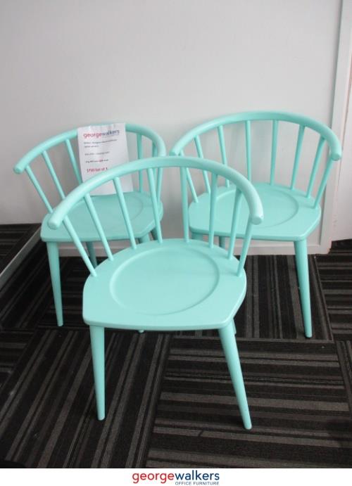 PR5790 Mint Green Billiani Timber Crafted Chair - George Walkers Office Furniture Megastore