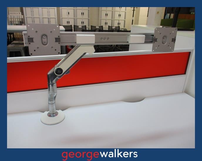 PR5806 Chrome Humanscale Monitor Arms - George Walkers Office Furniture Megastore