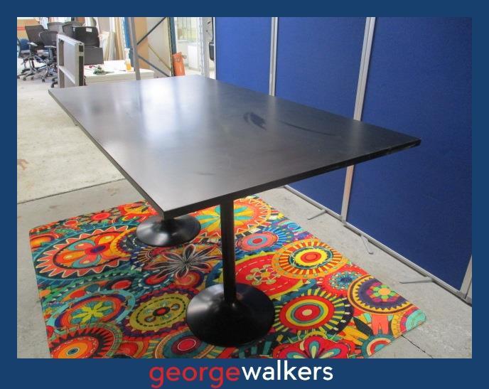 PR6205 Black High Meeting Table - George Walkers Office Furniture Megastore