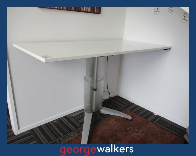 PR6313 White Electric Height Adjustable Desk 1.8M HALLOWEEN SPECIAL - George Walkers Office Furniture Megastore
