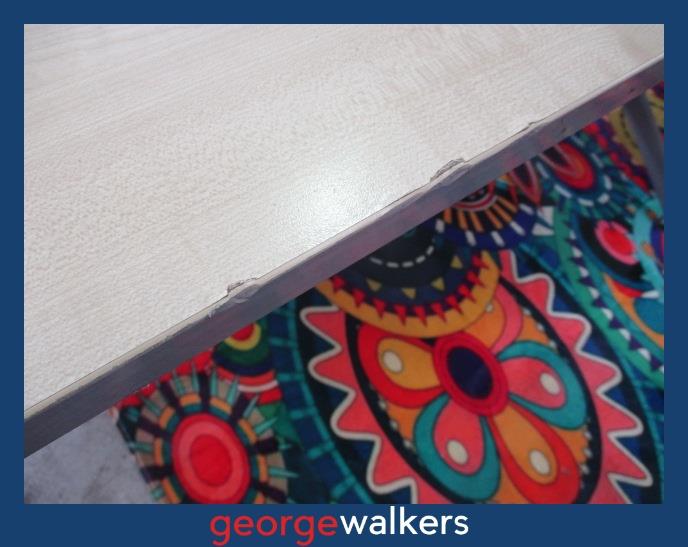 PR6217 Maple Boardroom Table - Melteca Top with Grey Metal Base - George Walkers Office Furniture Megastore