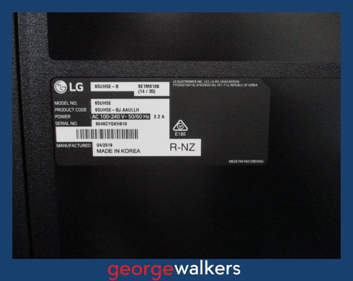 PR5995 Black LG 65" TV on Mobile Media Stand - George Walkers Office Furniture Megastore