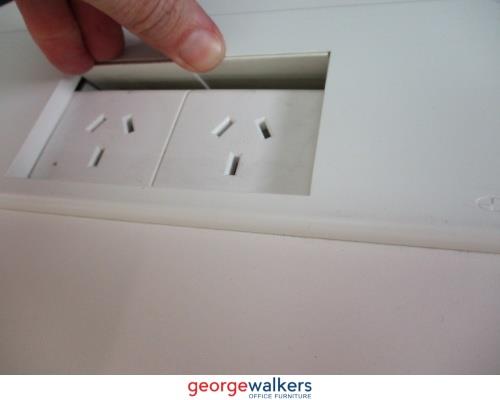 PR5799 White Zenith 2 Man Pod Desk - George Walkers Office Furniture Megastore