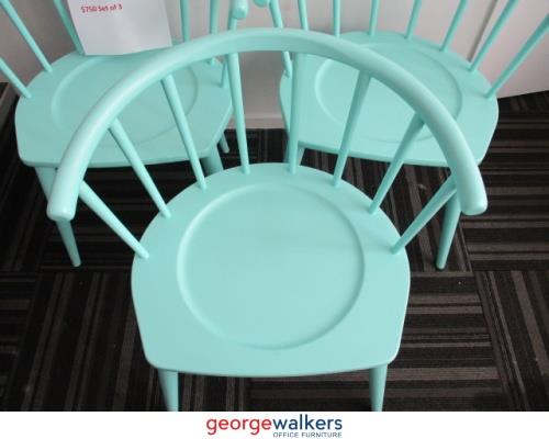 PR5790 Mint Green Billiani Timber Crafted Chair - George Walkers Office Furniture Megastore