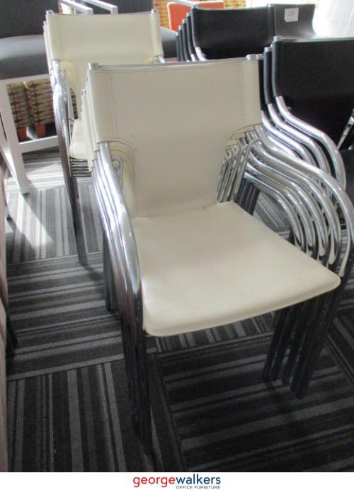 PR5408 - White Bolton Stackable Chair - George Walkers Office Furniture Megastore