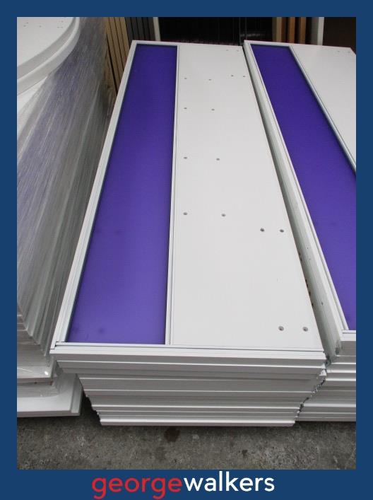 PR4885 - Purple Desk Mounted Partition - George Walkers Office Furniture Megastore