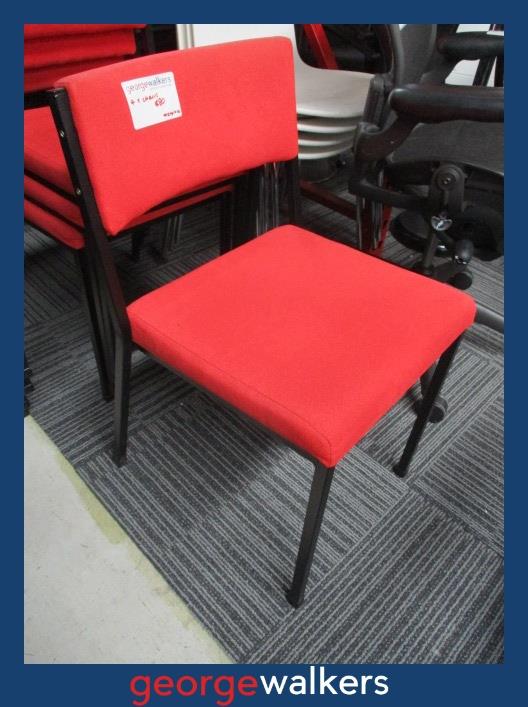 PR6372 Set of 4 Red Reception Chairs - George Walkers Office Furniture Megastore