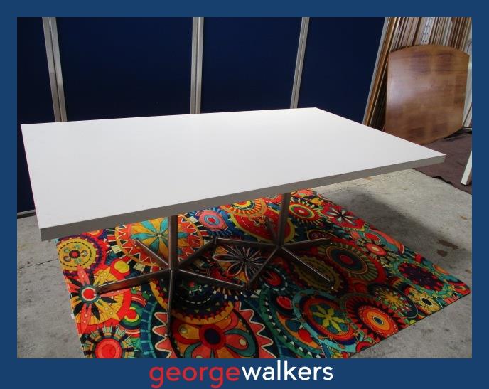 PR6200 White Melteca Meeting Table - George Walkers Office Furniture Megastore