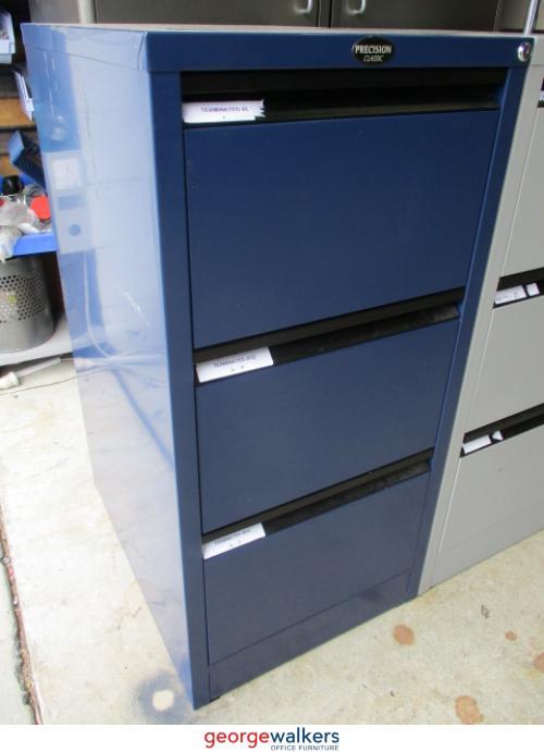 PR5618 - Blue Precision Classic 3 Filing Drawer - George Walkers Office Furniture Megastore
