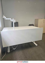 Desk - Electric Desk - with Modesty Screen - White - 1600 x 800 x mm