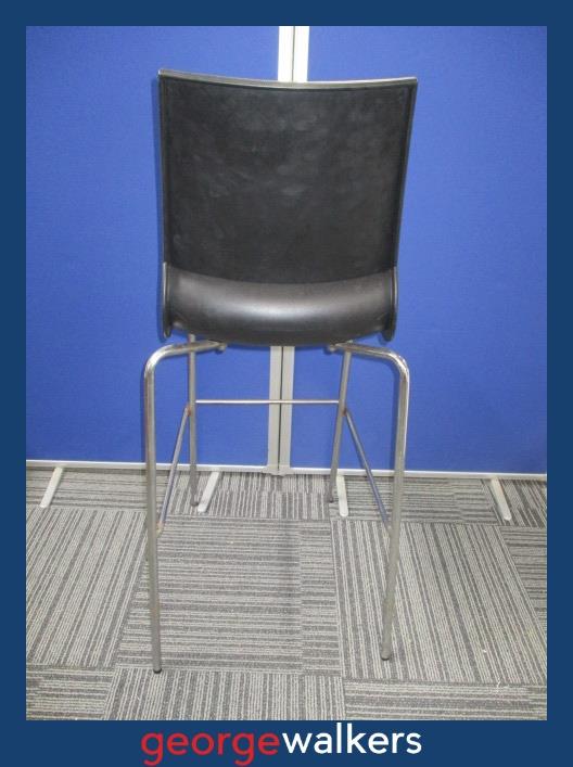 PR6296 Black Ricciolina Barstool - George Walkers Office Furniture Megastore