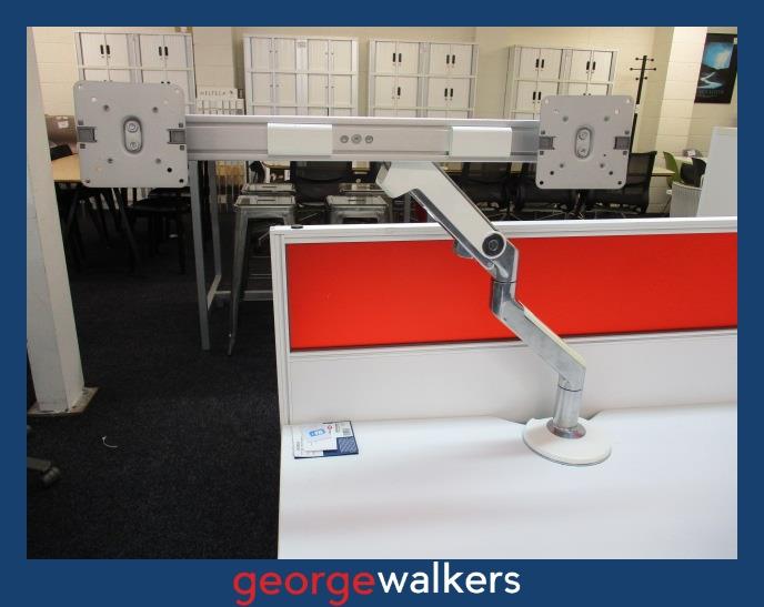 PR5806 Chrome Humanscale Monitor Arms - George Walkers Office Furniture Megastore