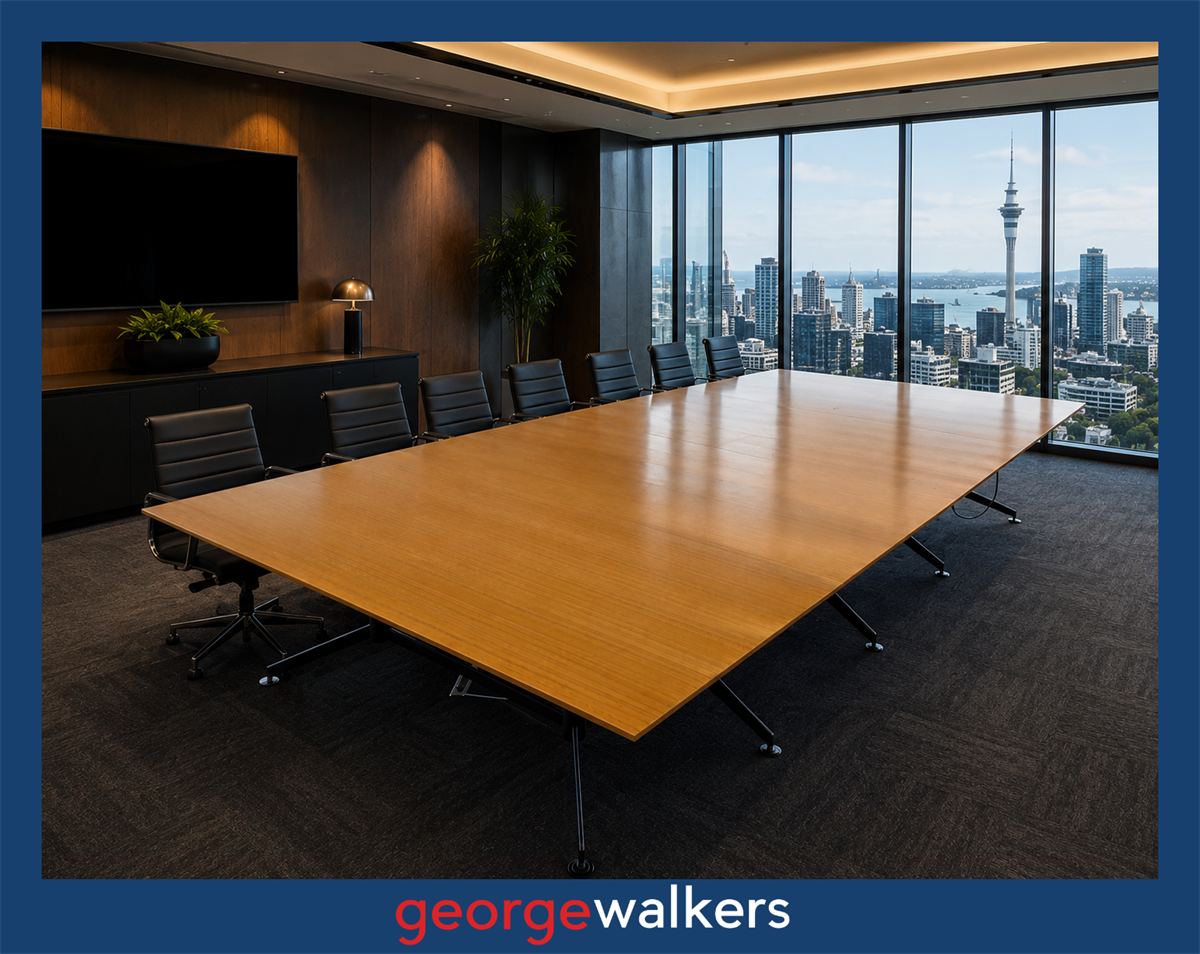 BOARDROOM TABLE – HAWORTH – 4800 X 2400MM – PREMIUM – RRP $25,000 – PR6847