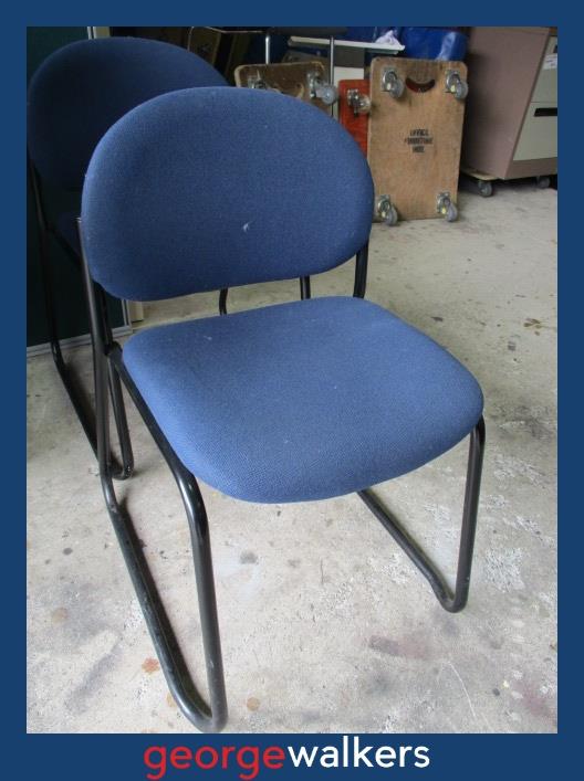 Reception chair – Visitor chair – Stackable – Navy blue – PR7014