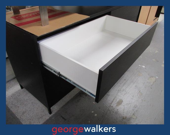 PR6340 Black 6 Drawer Lowboy - George Walkers Office Furniture Megastore