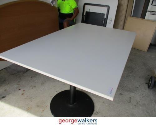 SM19 - White Meeting Table - George Walkers Office Furniture Megastore