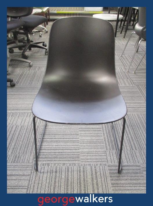 PR6690 Black Vidak Black Visitor Chair - George Walkers Office Furniture Megastore