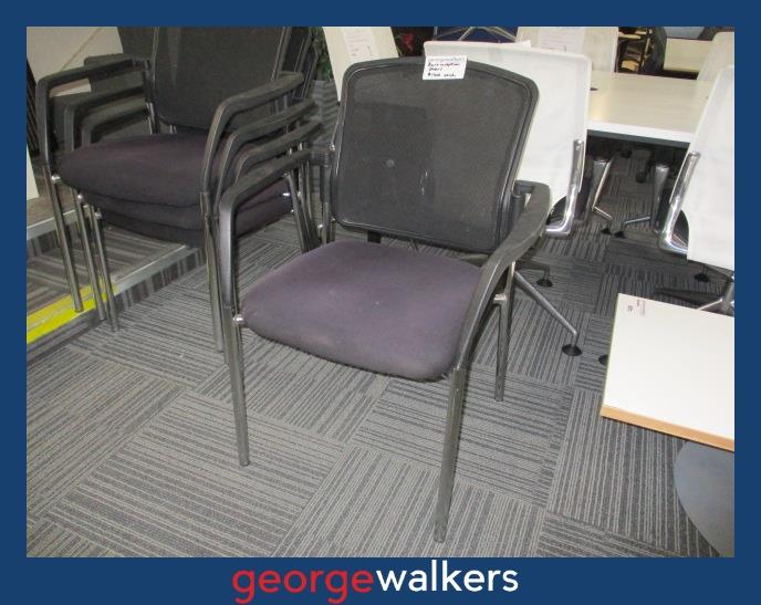 PR6409 Black Buro Reception Chair - George Walkers Office Furniture Megastore
