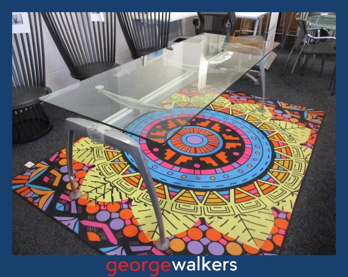PR6461 Glass Top Table - George Walkers Office Furniture Megastore