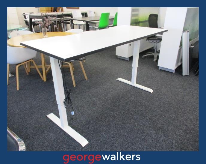 PR6290 White Electric Desk 1.8M - George Walkers Office Furniture Megastore