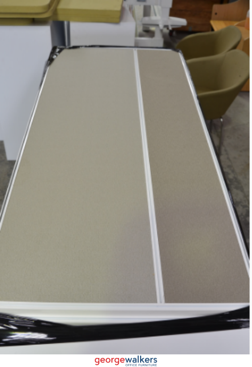PS13191 - Sand Desk Mounted Partition - George Walkers Office Furniture Megastore