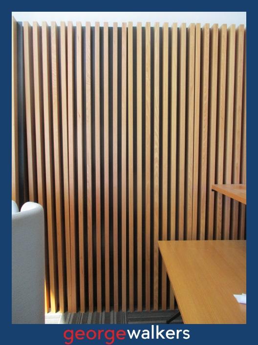 Wall panels - Solid oak timber slats - Architectural feature wall - PR7053