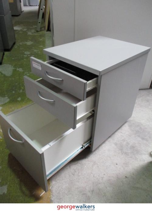 3-Drawer Mobile Cabinet Grey