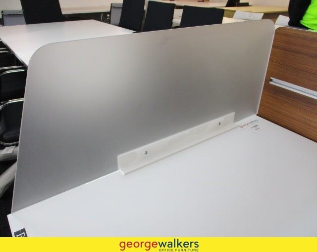 AH002b - Perspex Desk Mounted Partition - George Walkers Office Furniture Megastore