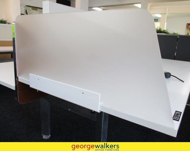 AH002b - Perspex Desk Mounted Partition - George Walkers Office Furniture Megastore
