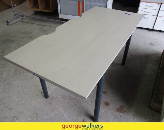 FE2000 - Latte Straight Desk - George Walkers Office Furniture Megastore