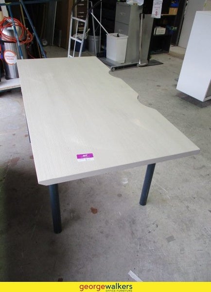 FE2000 - Latte Straight Desk - George Walkers Office Furniture Megastore