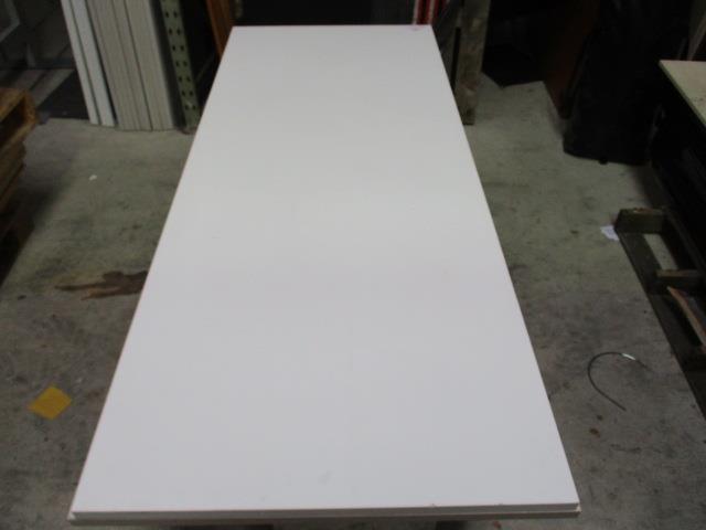 MK86 - White Straight Desk - George Walkers Office Furniture Megastore