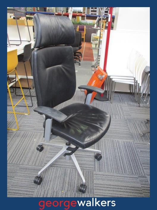 PR6325  Black Sitland Spirit Executive Office Chair - Original RRP $2900 - George Walkers Office Furniture Megastore