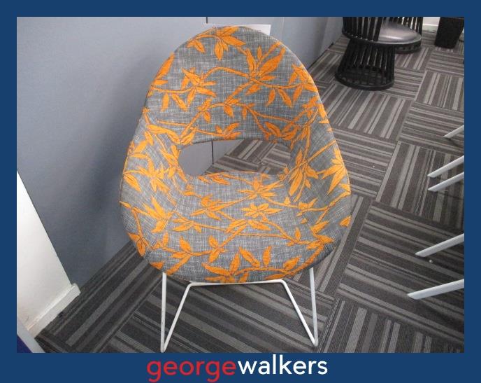 PR6429  Grey/ Orange Declic Designer Accent Chair - George Walkers Office Furniture Megastore
