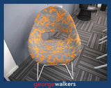 PR6429  Grey/ Orange Declic Designer Accent Chair - George Walkers Office Furniture Megastore
